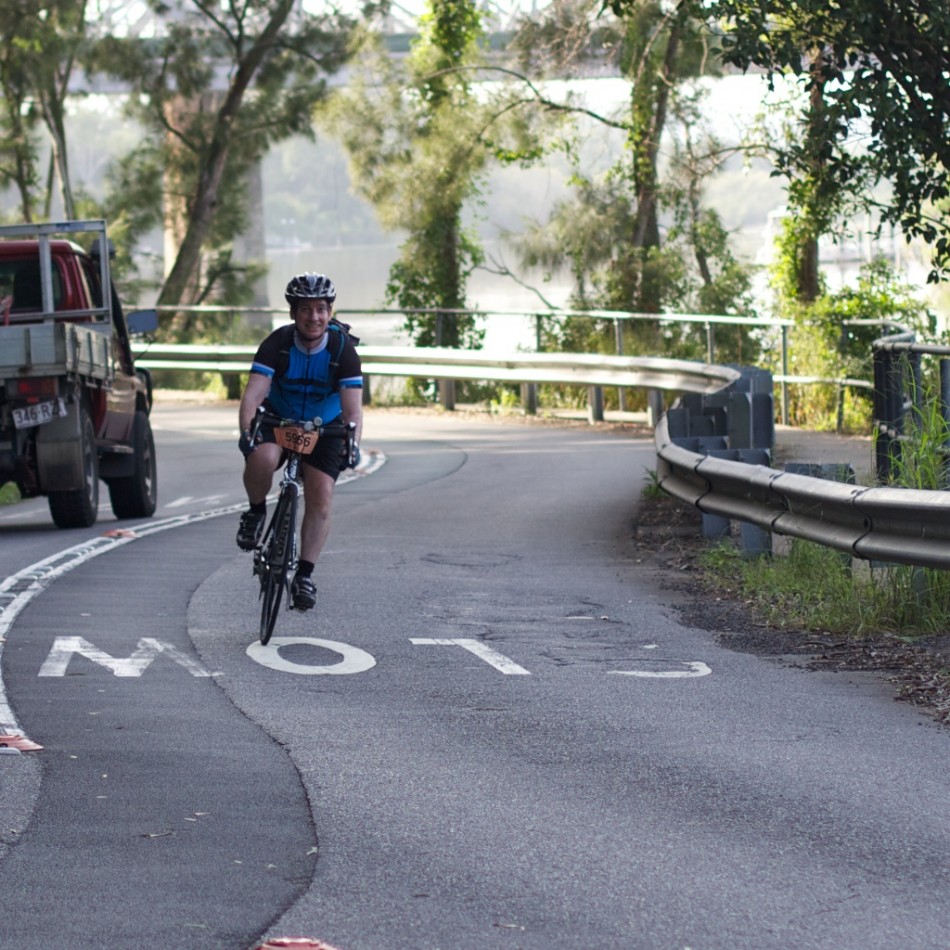 Chaz, just over half-way through the Mt Coot-tha Challenge.